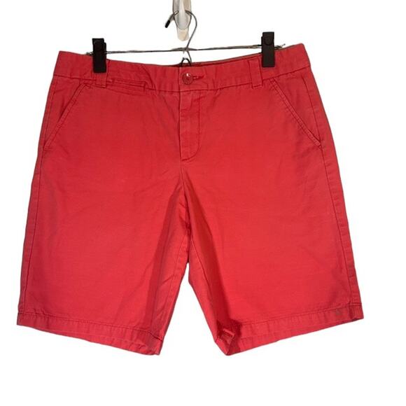 Gap Pink Cotton Boyfriend Roll Up Khaki Chino Bermuda Shorts Women Sz 6 - Picture 1 of 12